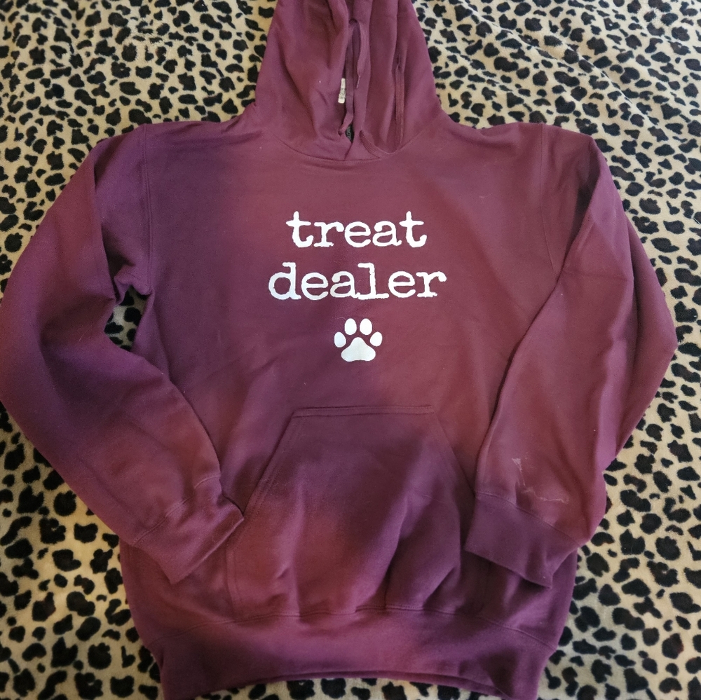 Gildan Maroon "Treat Dealer" Dog Hoodie